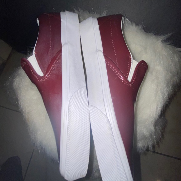 Vans Burgundy slip on unisex off the wall - Picture 3 of 5